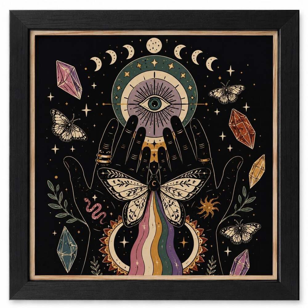 8 X 8 Black Framed Mystical All Seeing C 1 A 7